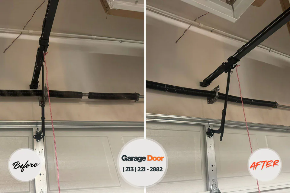 Before and after: garage door repair Reidville, SC